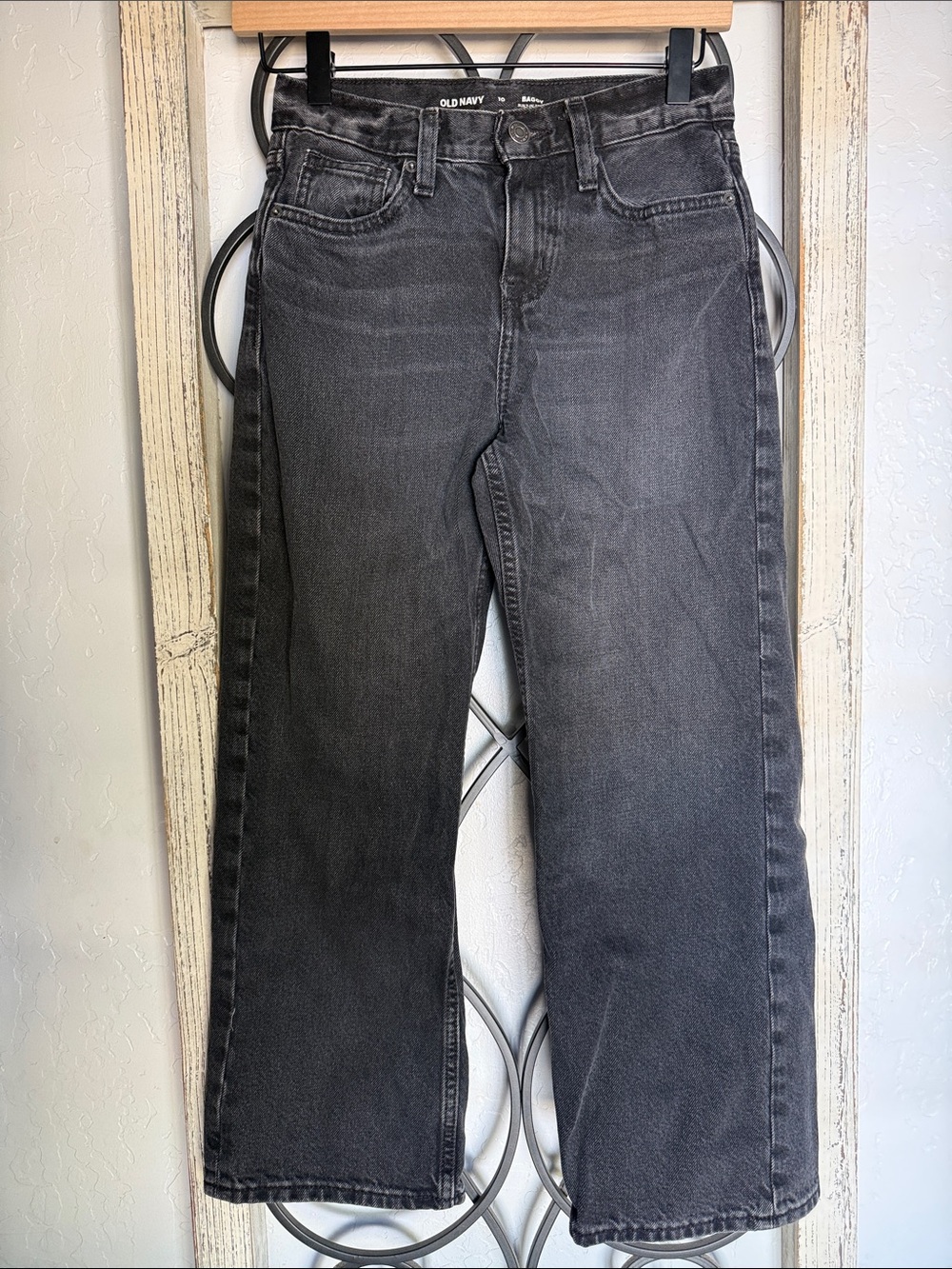 Old Navy |  Boy’s Black Baggy Built-In Tough Jeans | Size 10
